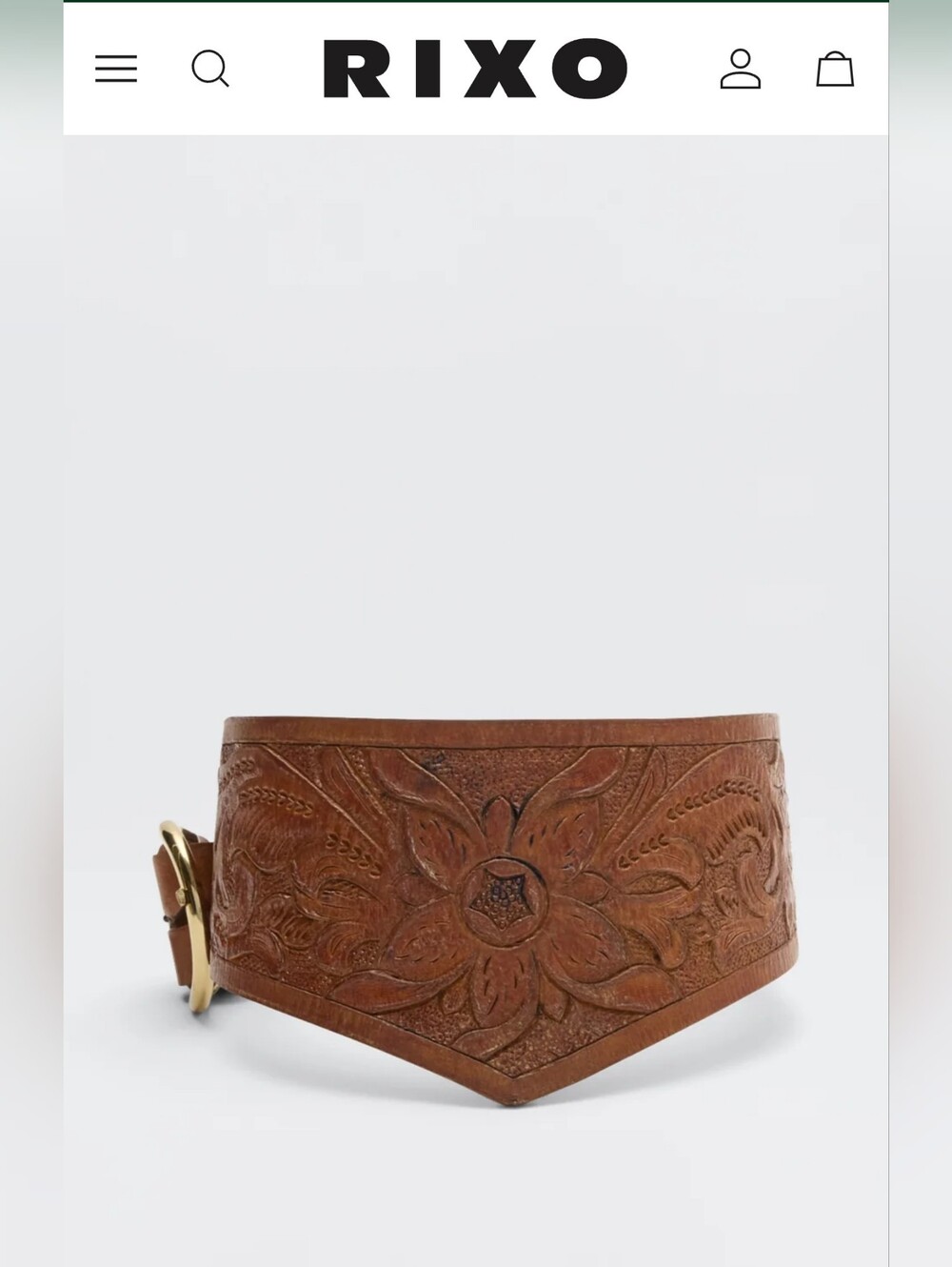 NWT Rixo Calandra Leather Belt